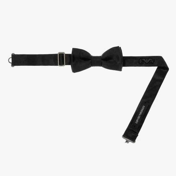 NWT - Emporio Armani Boys Black Bowtie - One Size - NIB
